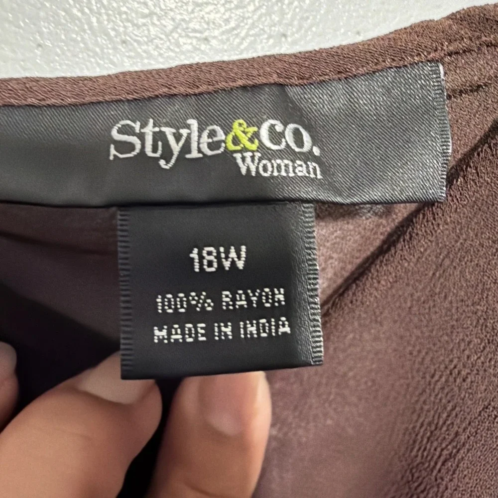 Style & Co Women's Sheer 18w Rayon Camisole Top